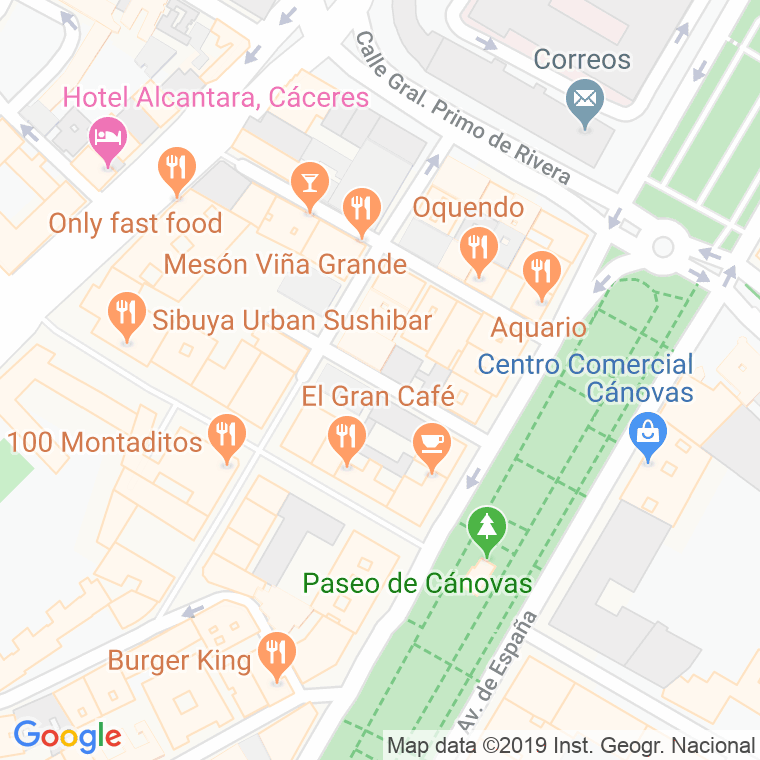 Código Postal calle Clemente Sanchez Ramos en Cáceres