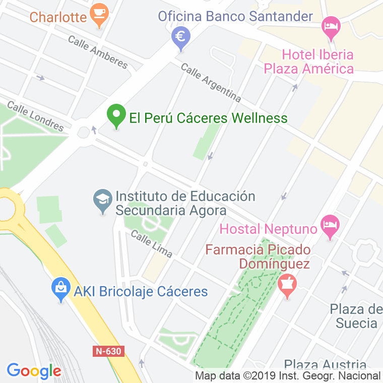 Código Postal calle Dionisio Acedo en Cáceres