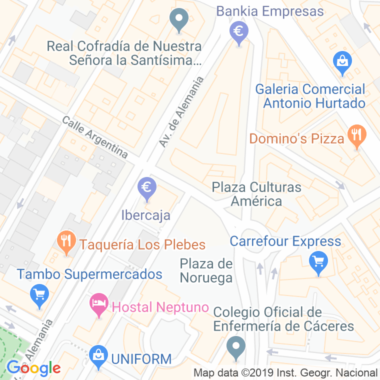 Código Postal calle Gabino Muriel en Cáceres