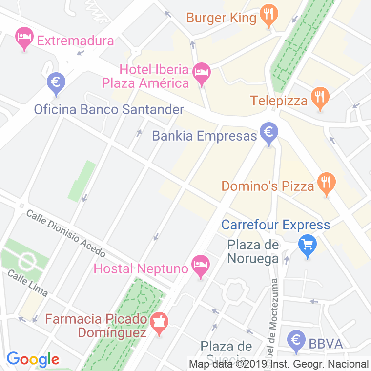 Código Postal calle Garcia Plata De Osma en Cáceres