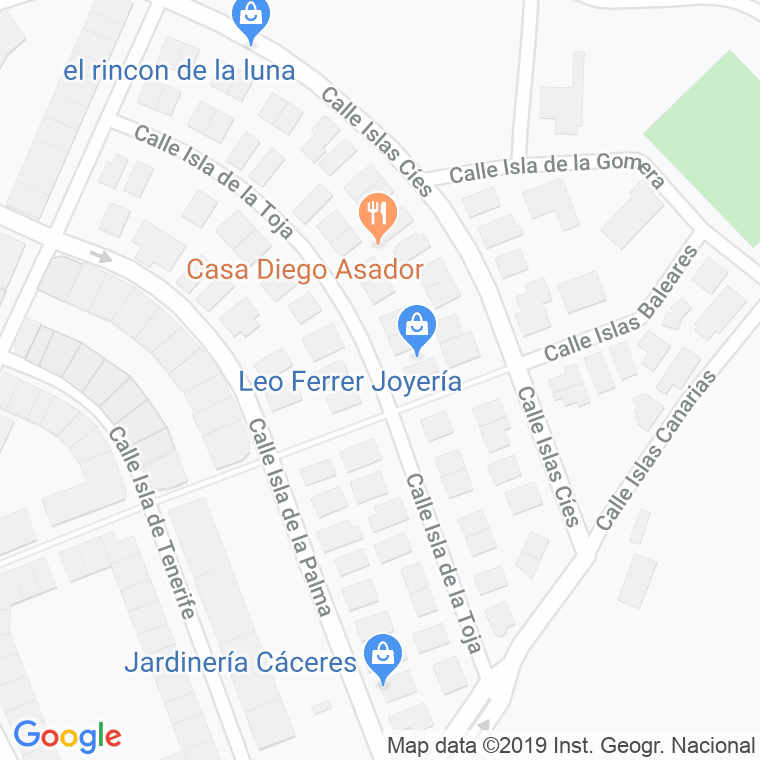 Código Postal calle Isla De La Toja en Cáceres