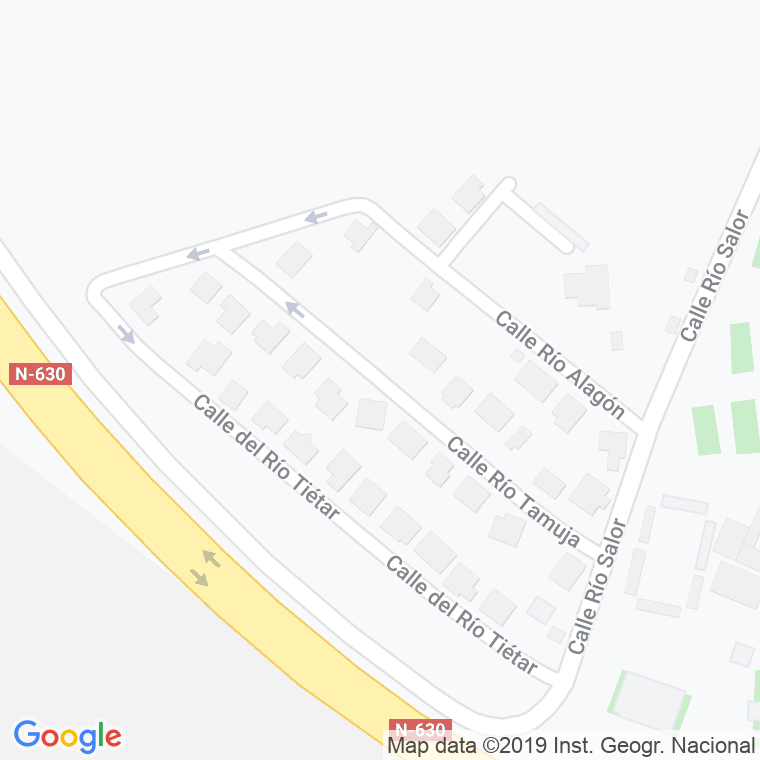 Código Postal calle Rio Tamuja en Cáceres