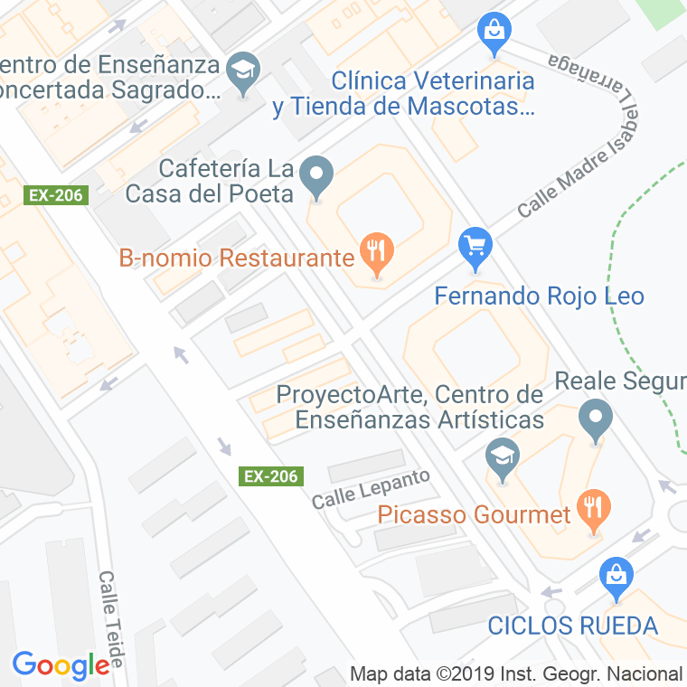 Código Postal calle Julian Murillo en Cáceres