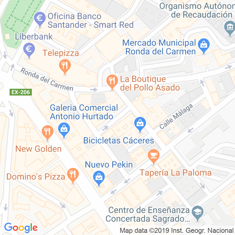 Código Postal calle Palencia en Cáceres
