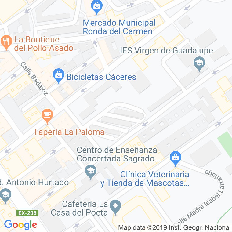 Código Postal calle Ramiro De Maeztu en Cáceres