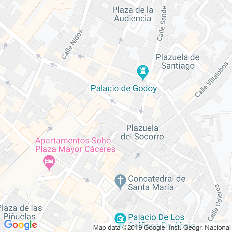 Código Postal calle Arco De España en Cáceres