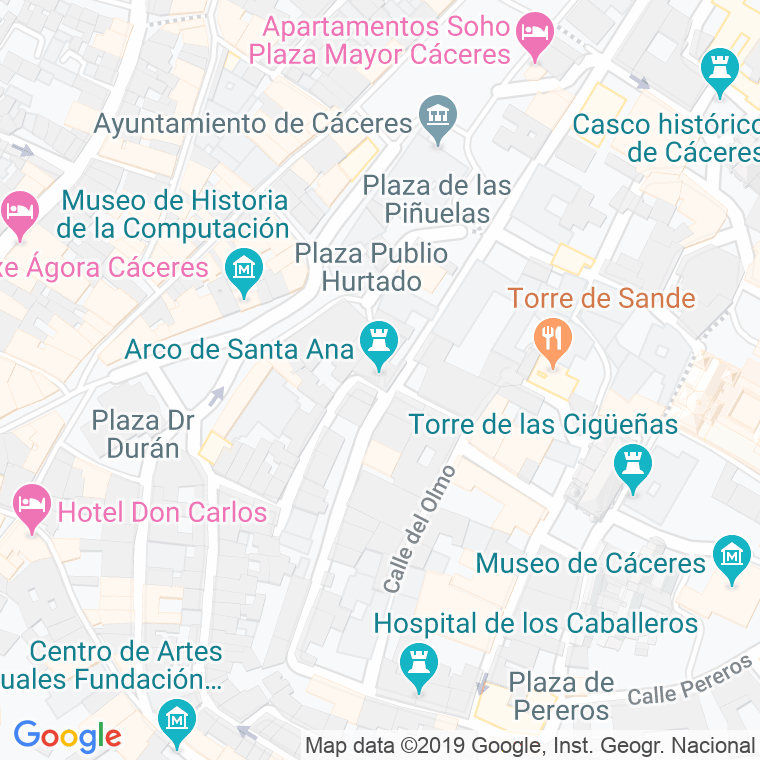 Código Postal calle Arco De Santa Ana en Cáceres