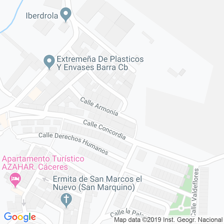 Código Postal calle Armonia en Cáceres