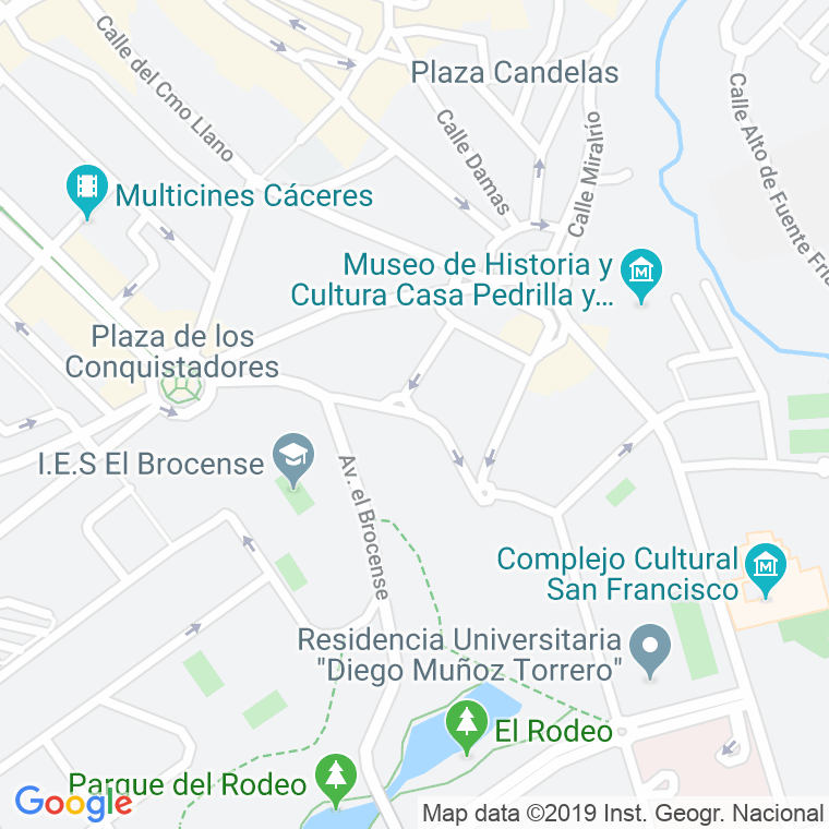Código Postal calle Jesus Asuncion en Cáceres