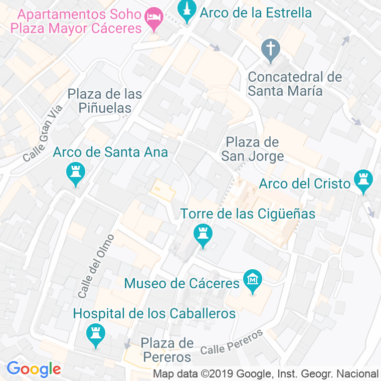 Código Postal calle Monja, callejon en Cáceres