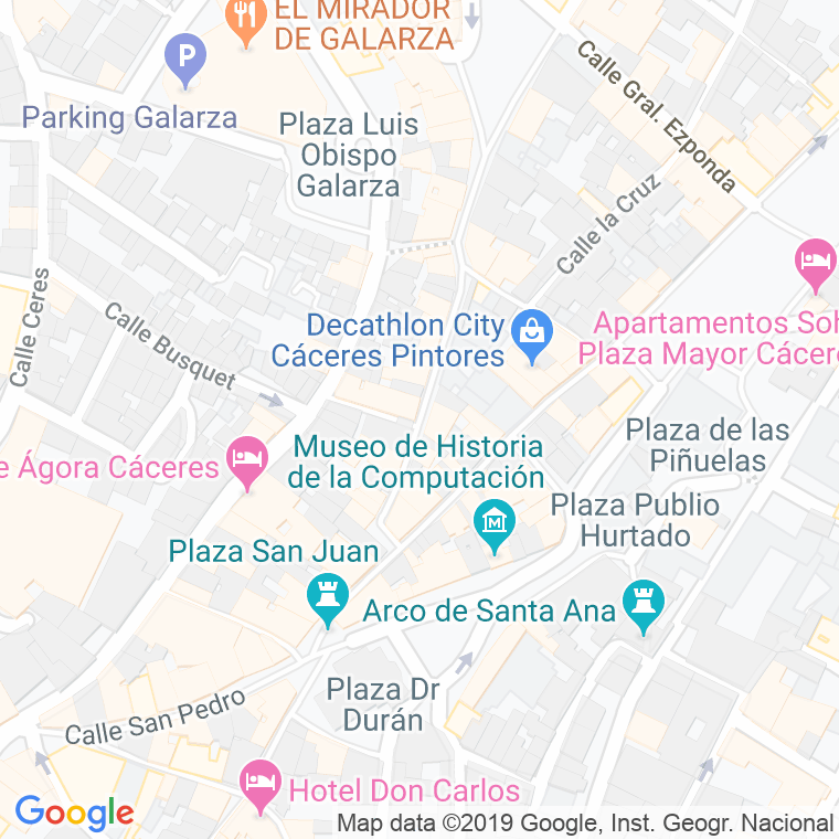 Código Postal calle Moret en Cáceres