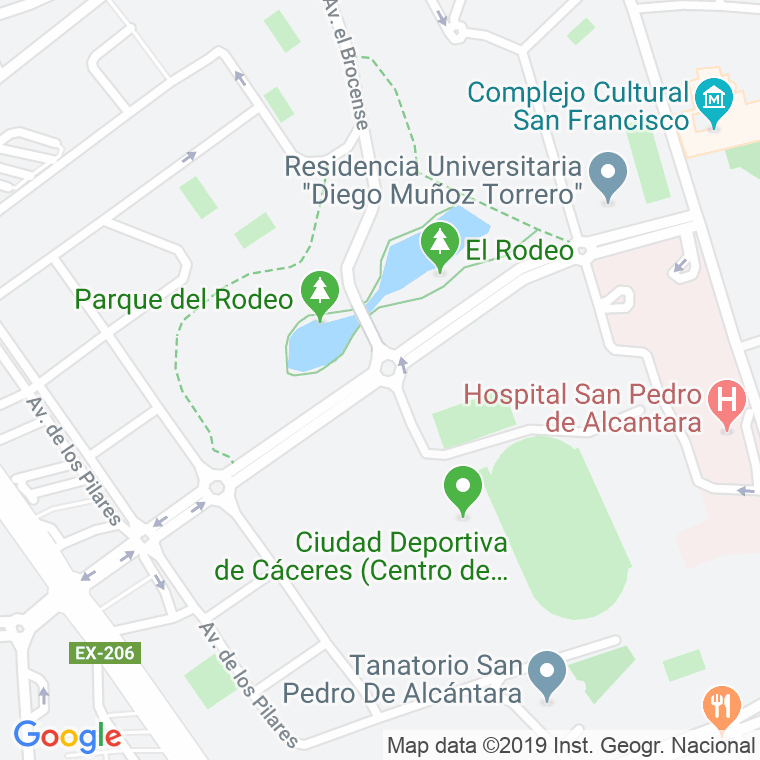 Código Postal calle Pablo Naranjo Porras, paseo en Cáceres