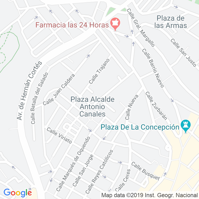 Código Postal calle Diana en Cáceres