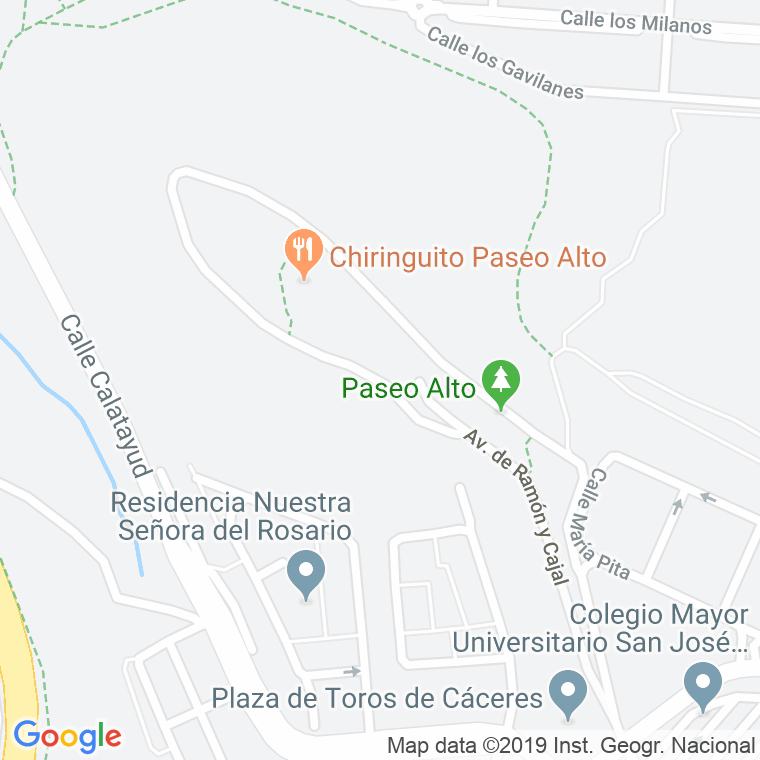 Código Postal calle Ibarrola, paseo en Cáceres