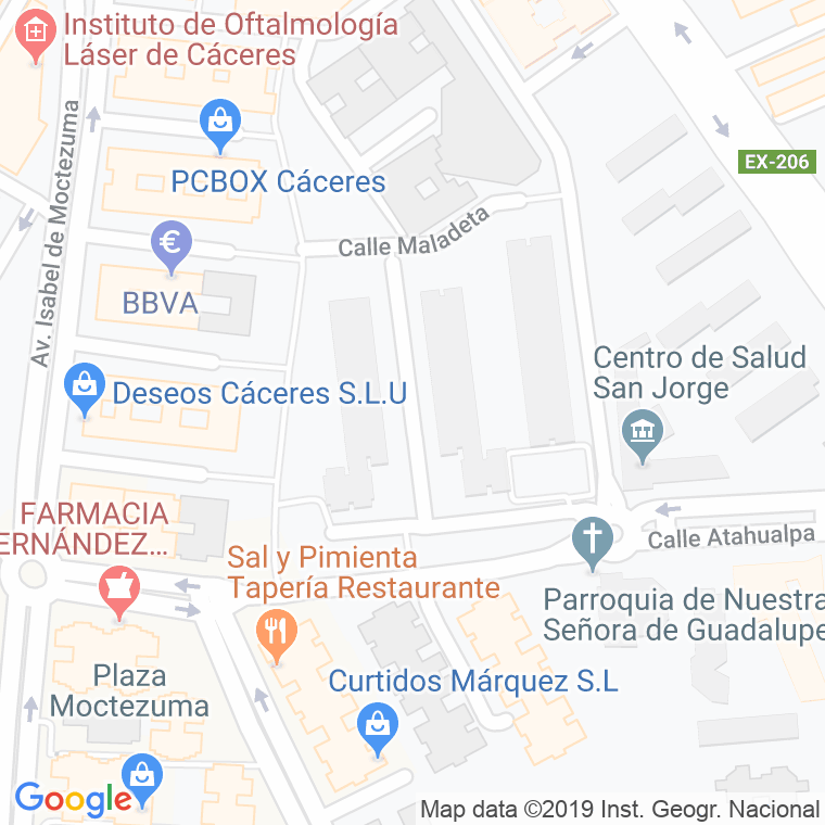 Código Postal calle Aneto en Cáceres