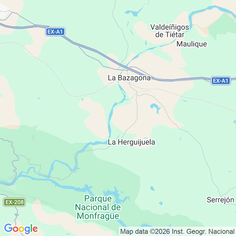 Código postal de Herguijuela, la en Cáceres