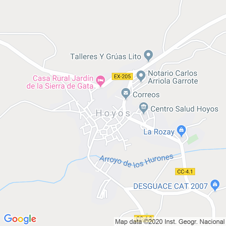 Código postal de Hoyos en Cáceres
