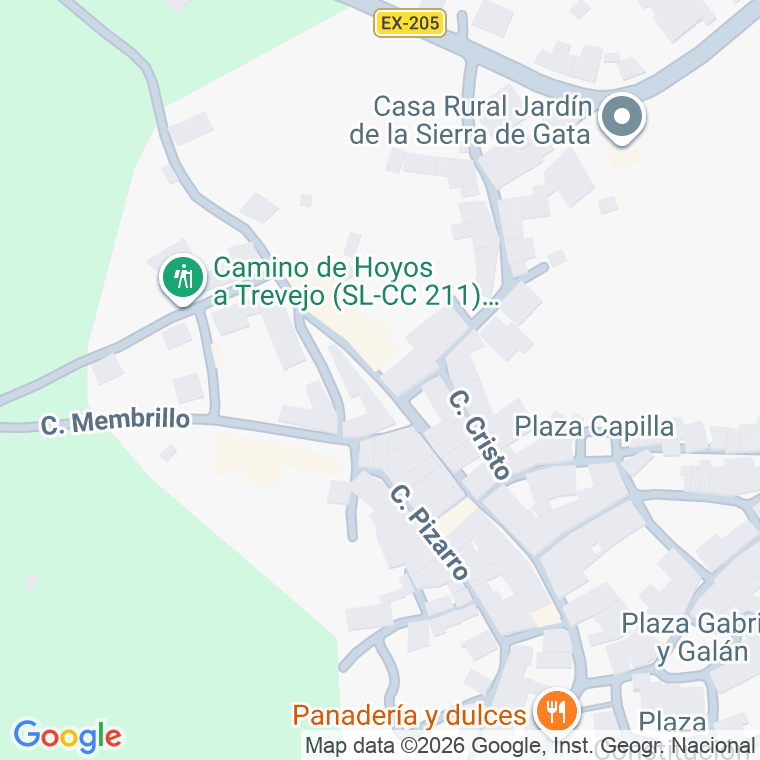 Código postal de Calle Obispo Alvarez de Castro en Hoyos