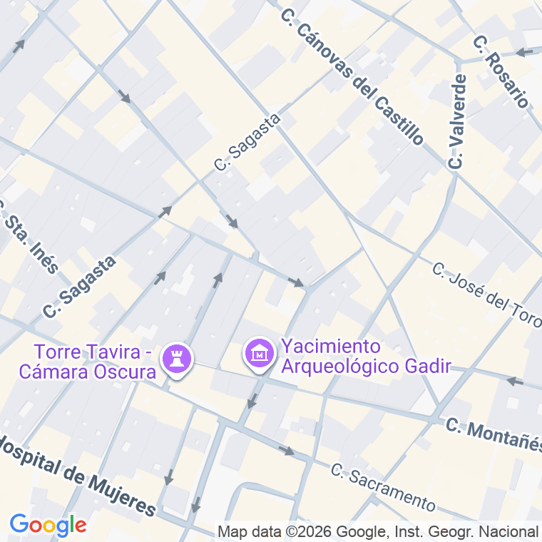 Código postal de Plaza Gaspar del Pino en Cadiz