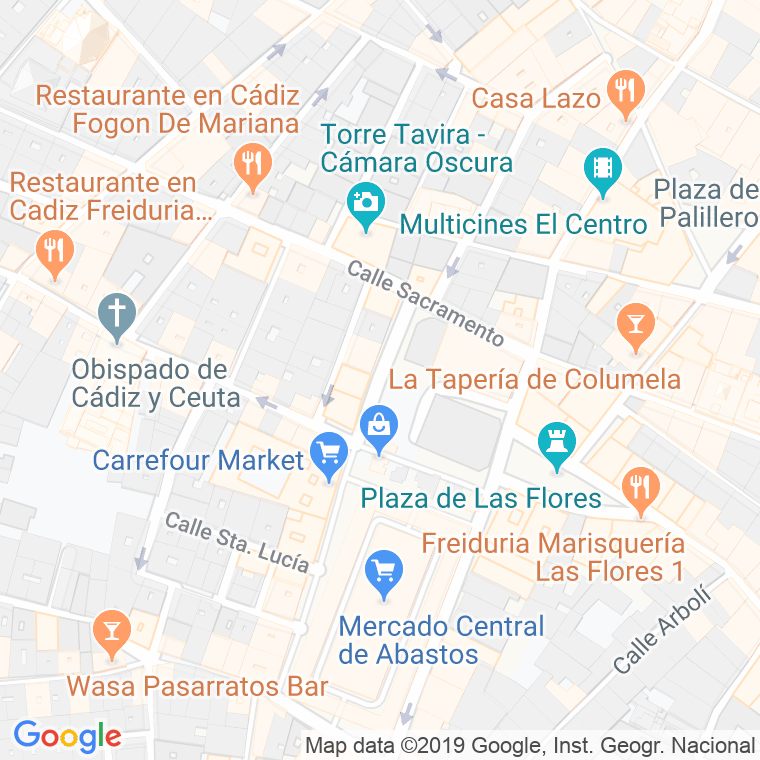 Código Postal calle Alcala Galiano en Cádiz