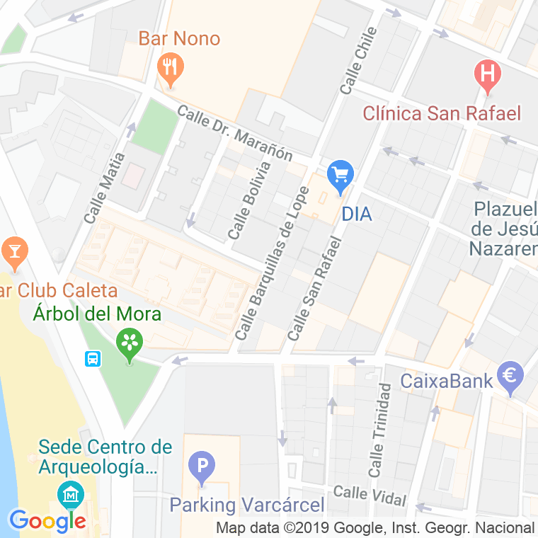 Código Postal calle Barquilla De Lope en Cádiz