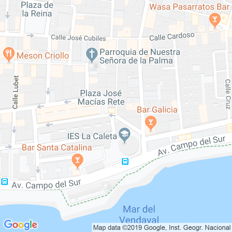 Código Postal calle Cerca De Capuchinos en Cádiz