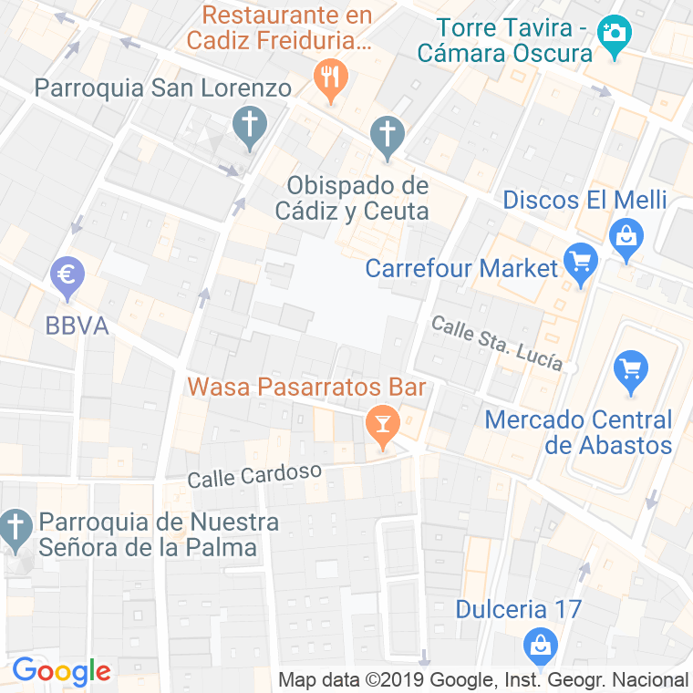 Código Postal calle Circo en Cádiz