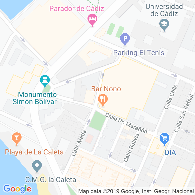 Código Postal calle Jose Paredes Monge en Cádiz