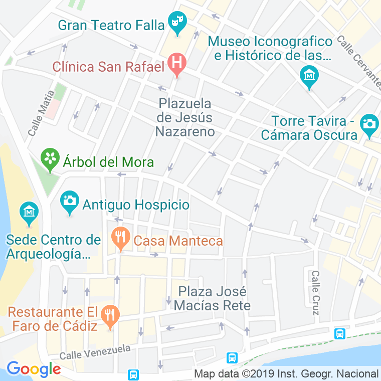 Código Postal calle Pastora en Cádiz
