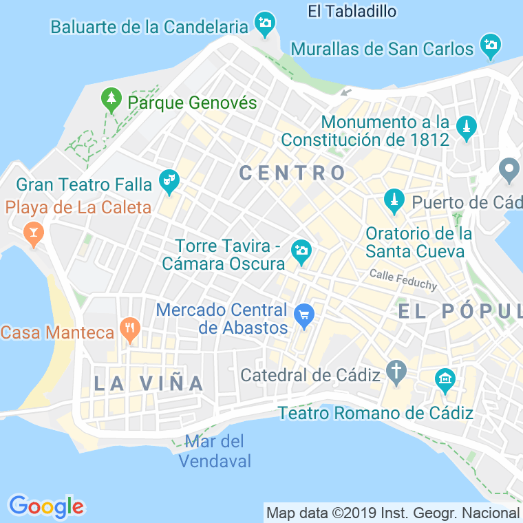 Código Postal calle Sagasta   (Impares Del 49 Al Final)  (Pares Del 44 Al Final) en Cádiz