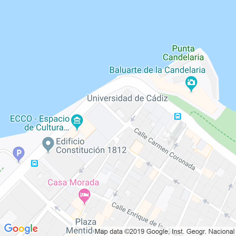Código Postal calle Artillero Viniegra Y Diaz en Cádiz