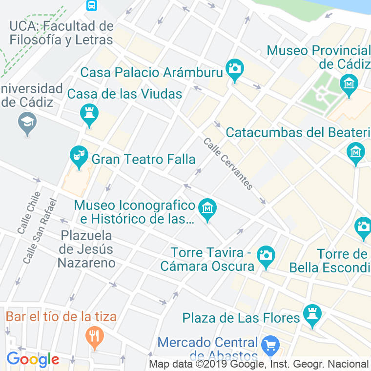 Código Postal calle Benjumeda   (Impares Del 7 Al Final)  (Pares Del 12 Al Final) en Cádiz