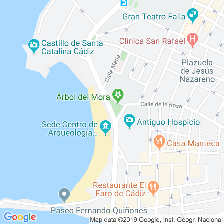 Código Postal calle Duque De Najera, avenida (Pares Del 22 Al Final) en Cádiz