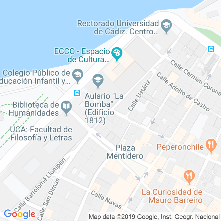 Código Postal calle Gravina en Cádiz