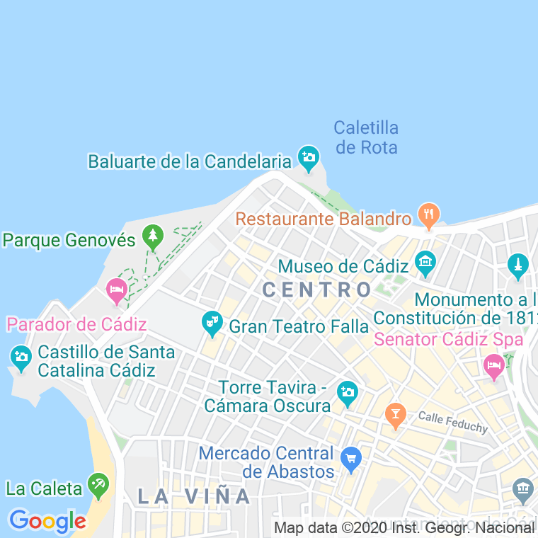 Código Postal calle Rocio Jurado, via en Cádiz