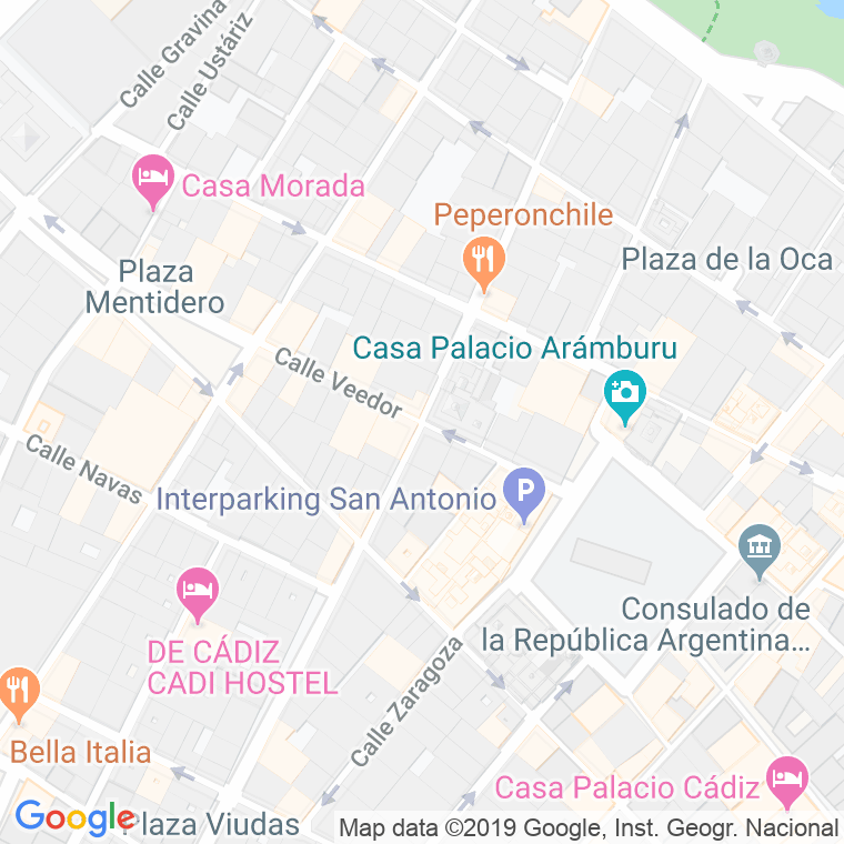 Código Postal calle Veedor en Cádiz