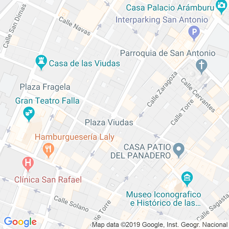 Código Postal calle Viudas, plaza en Cádiz