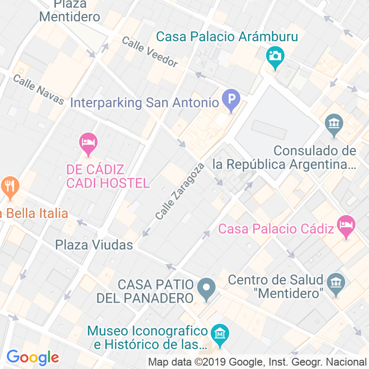 Código Postal calle Zaragoza en Cádiz