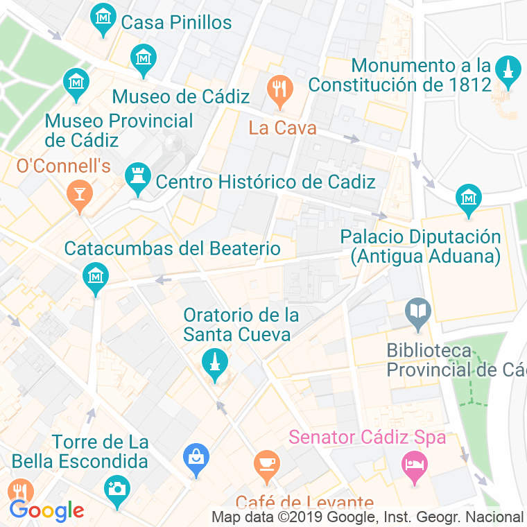 Código Postal calle Beato Diego De Cadiz en Cádiz