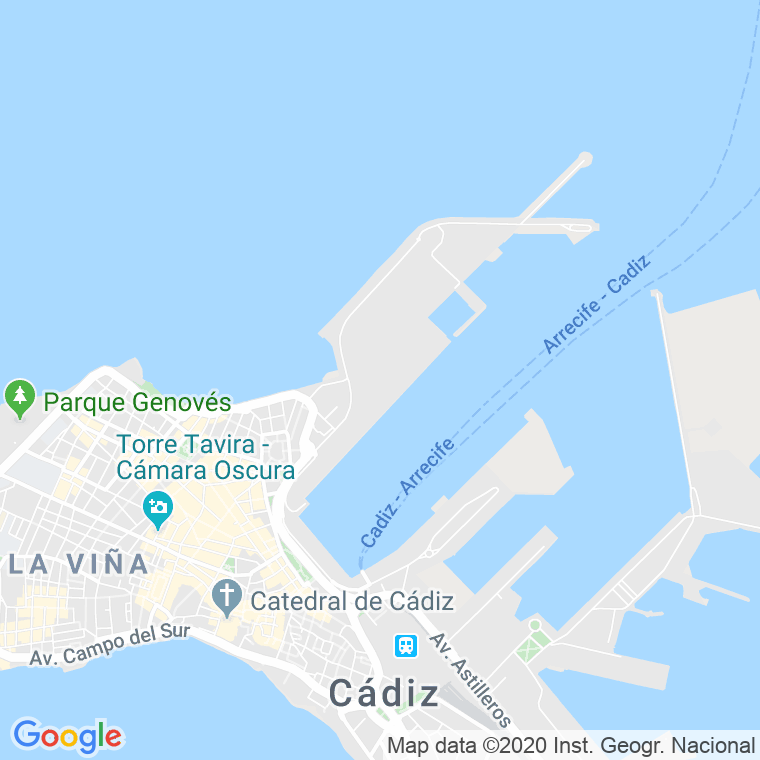 Código Postal calle Buenaventura Carreras Peralta en Cádiz