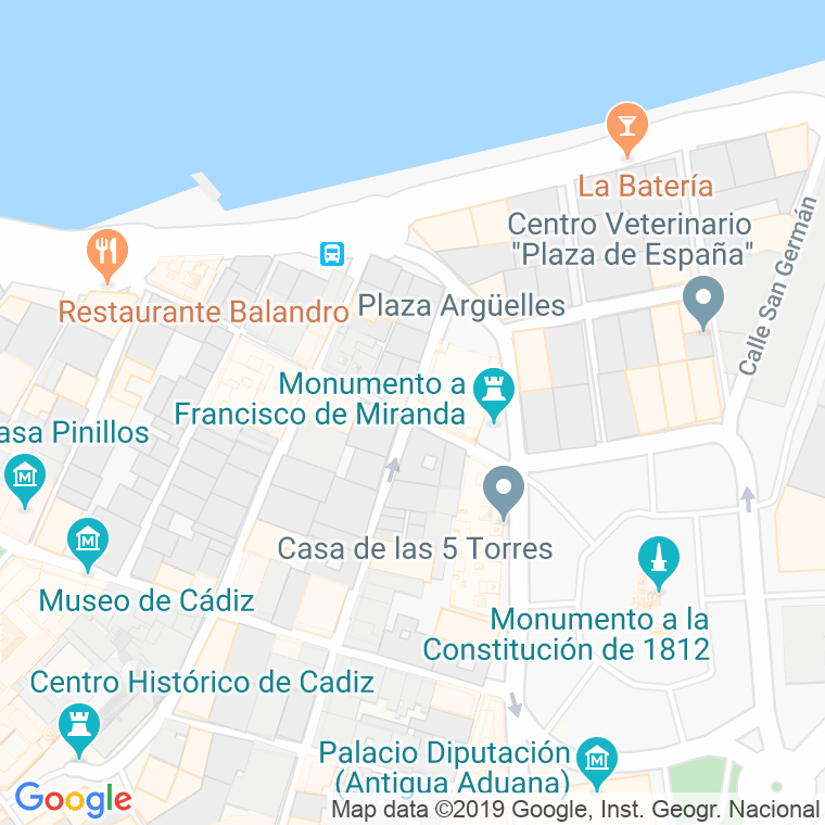 Código Postal calle Fermin Salvochea en Cádiz