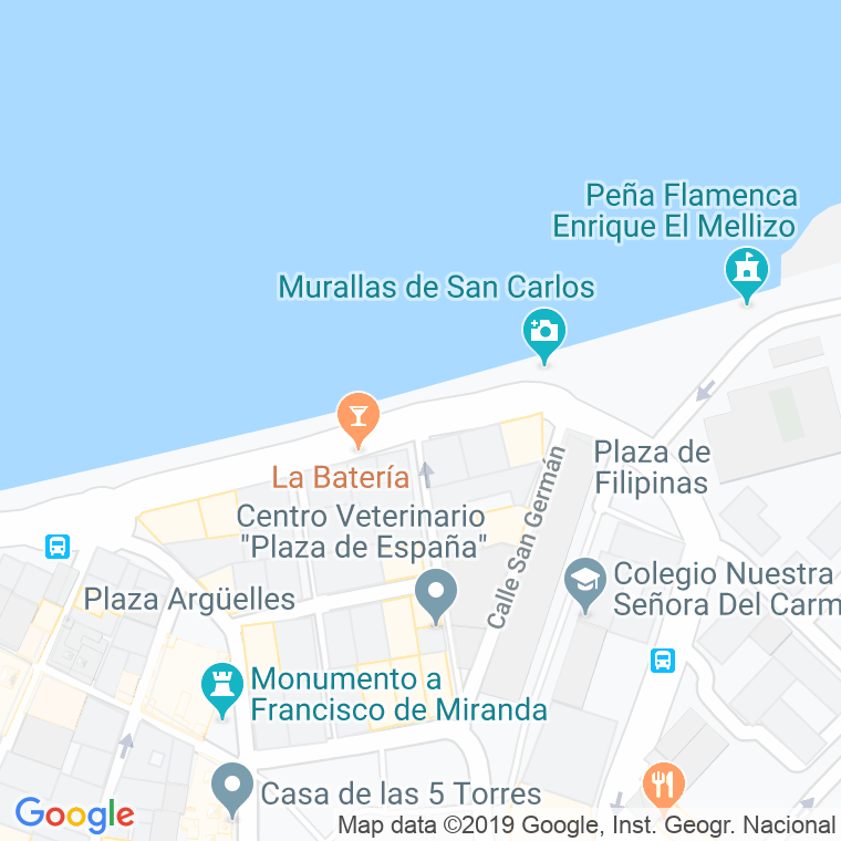 Código Postal calle Honduras en Cádiz