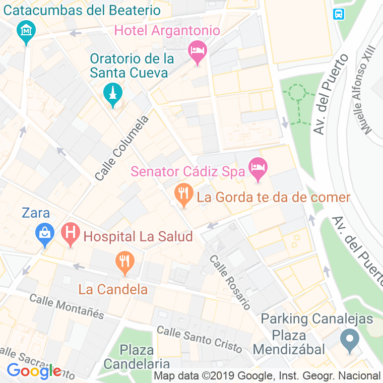 Código Postal calle Marques De Vardeiñigos en Cádiz
