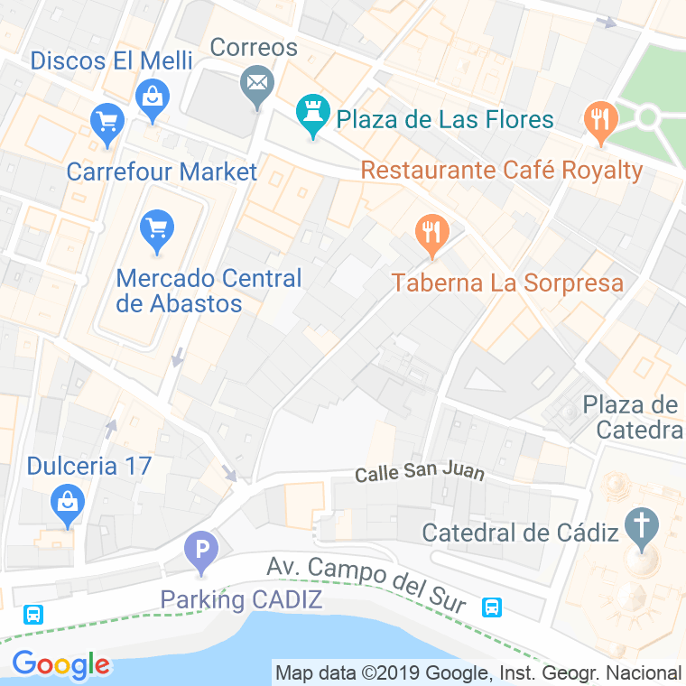 Código Postal calle Arboli en Cádiz