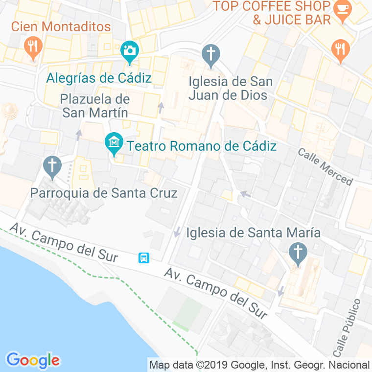Código Postal calle Arco Del Meson en Cádiz