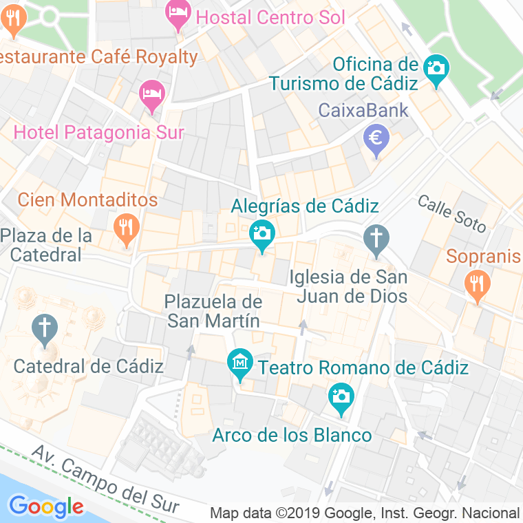 Código Postal calle Arco Del Populo en Cádiz