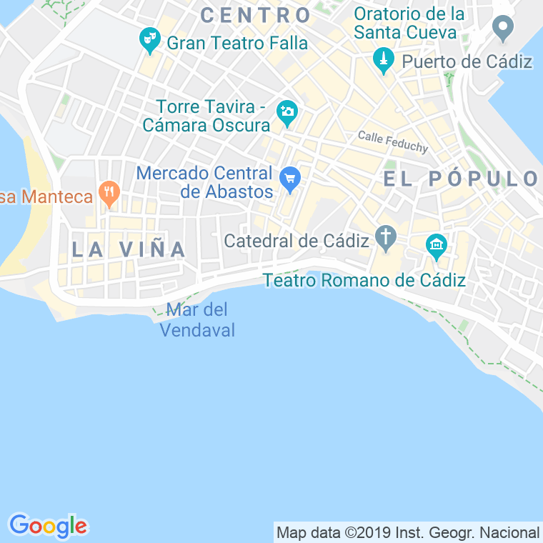 Código Postal calle Campo Del Sur, avenida (Impares Del 5 Al 19)  (Pares Del 4 Al 20) en Cádiz
