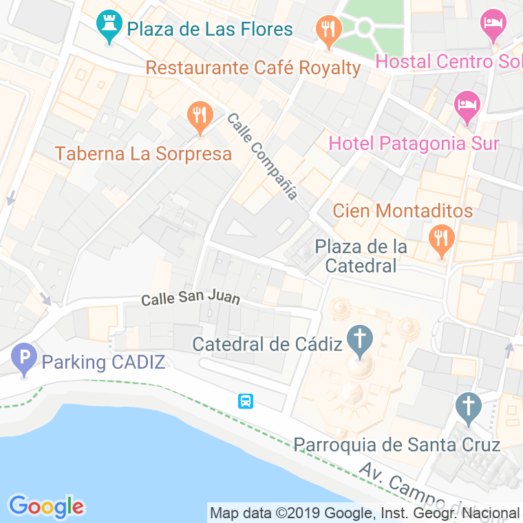 Código Postal calle Magistral Cabrera en Cádiz
