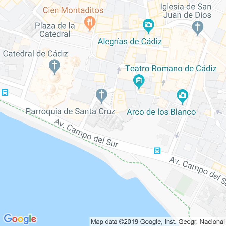 Código Postal calle Padre Ventura, pasillo en Cádiz