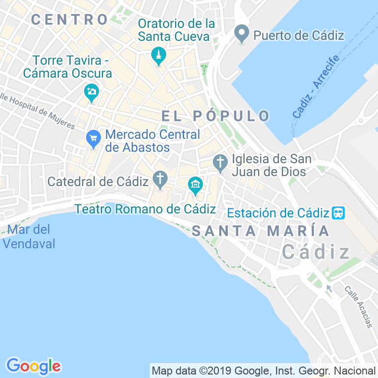 Código Postal calle San Fernando en Cádiz